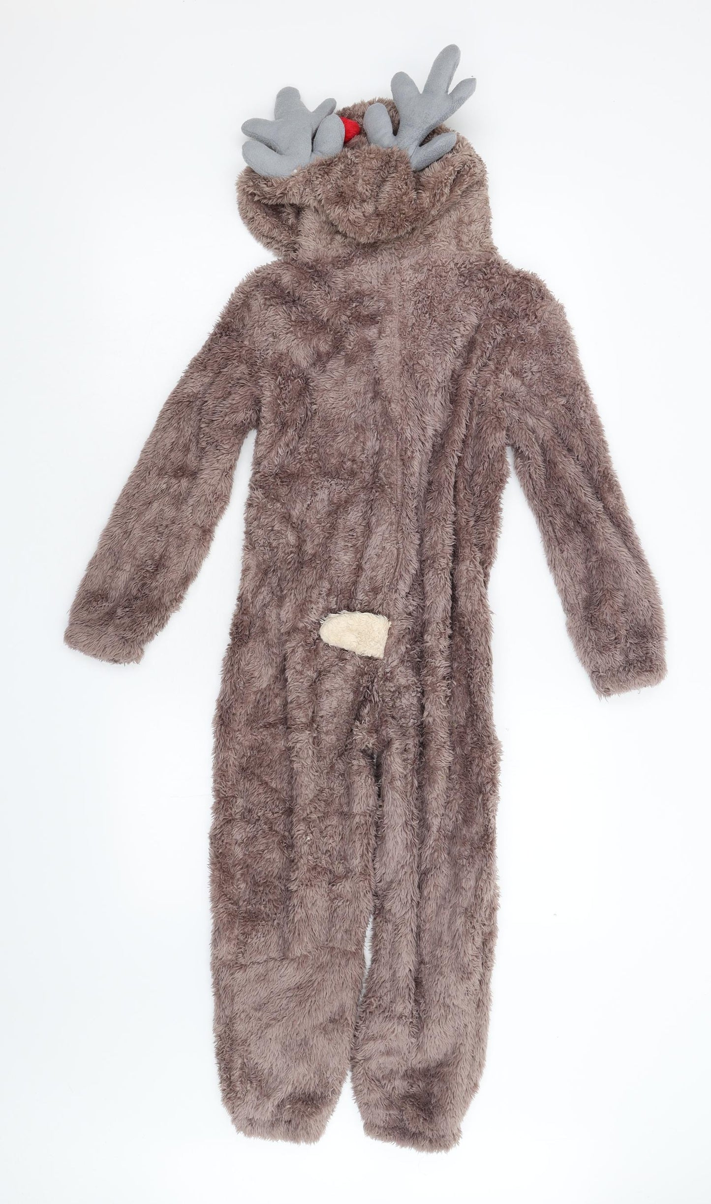 TRUE DREAM Girls Brown Solid Fleece Top Pyjama Pants Size 7-8 Years  - Raindeer
