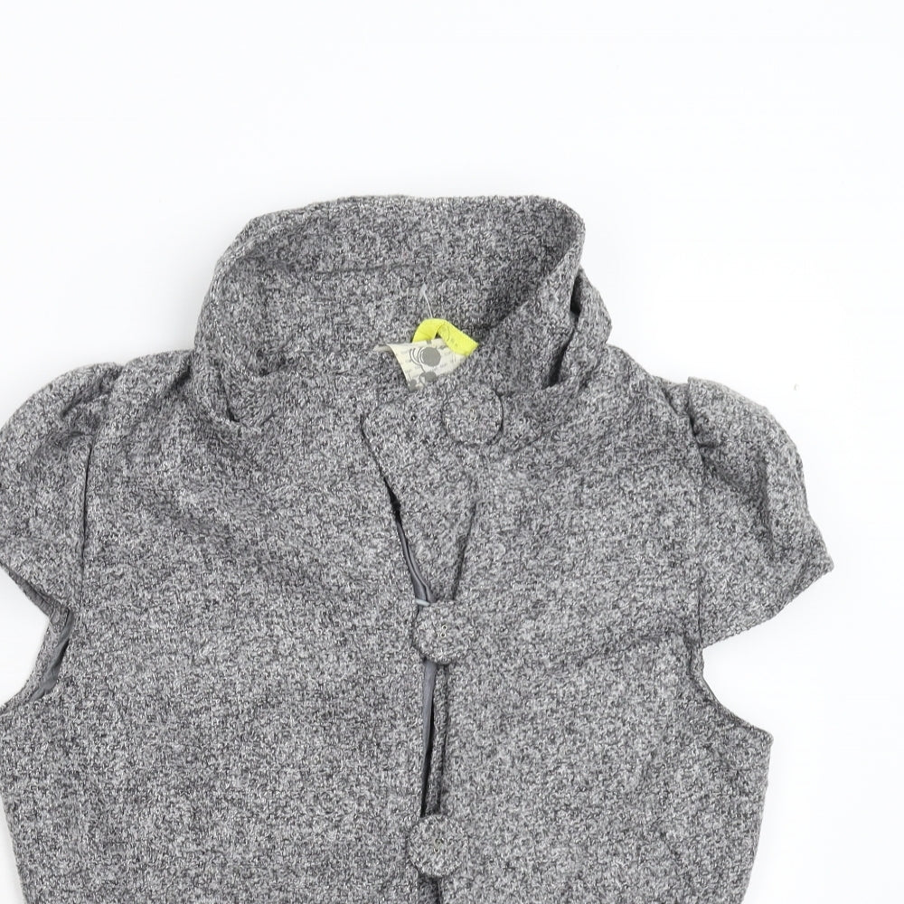 ICHI Womens Grey   Jacket Poncho Size S