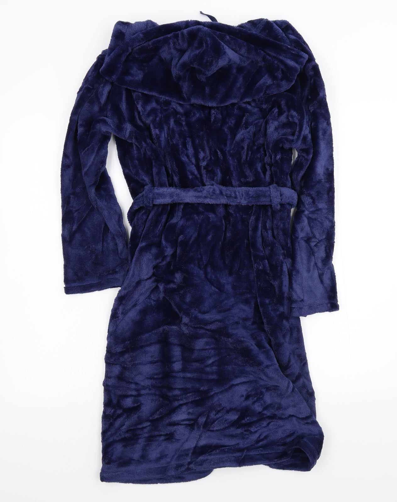 Marks and Spencer Boys Blue Solid Fleece  Robe Size 11-12 Years