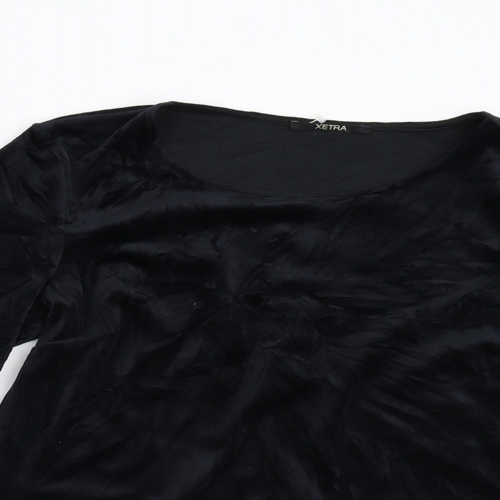 XETRA Womens Black   Pullover Jumper Size S  - Puff Sleeves