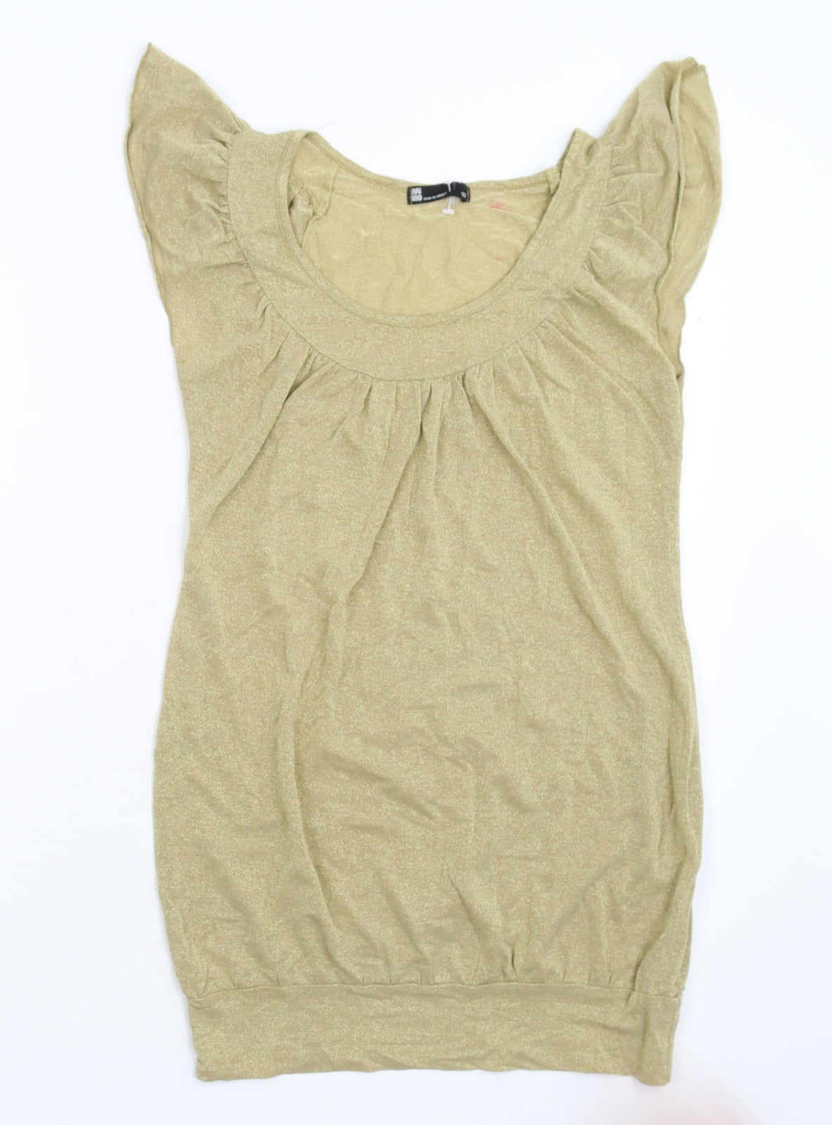 Miso Womens Gold   Basic T-Shirt Size 10