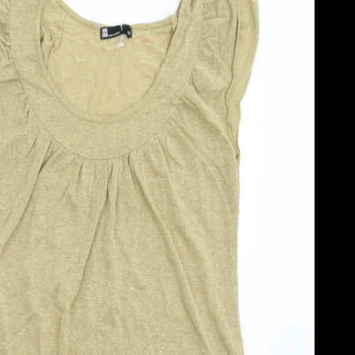 Miso Womens Gold   Basic T-Shirt Size 10