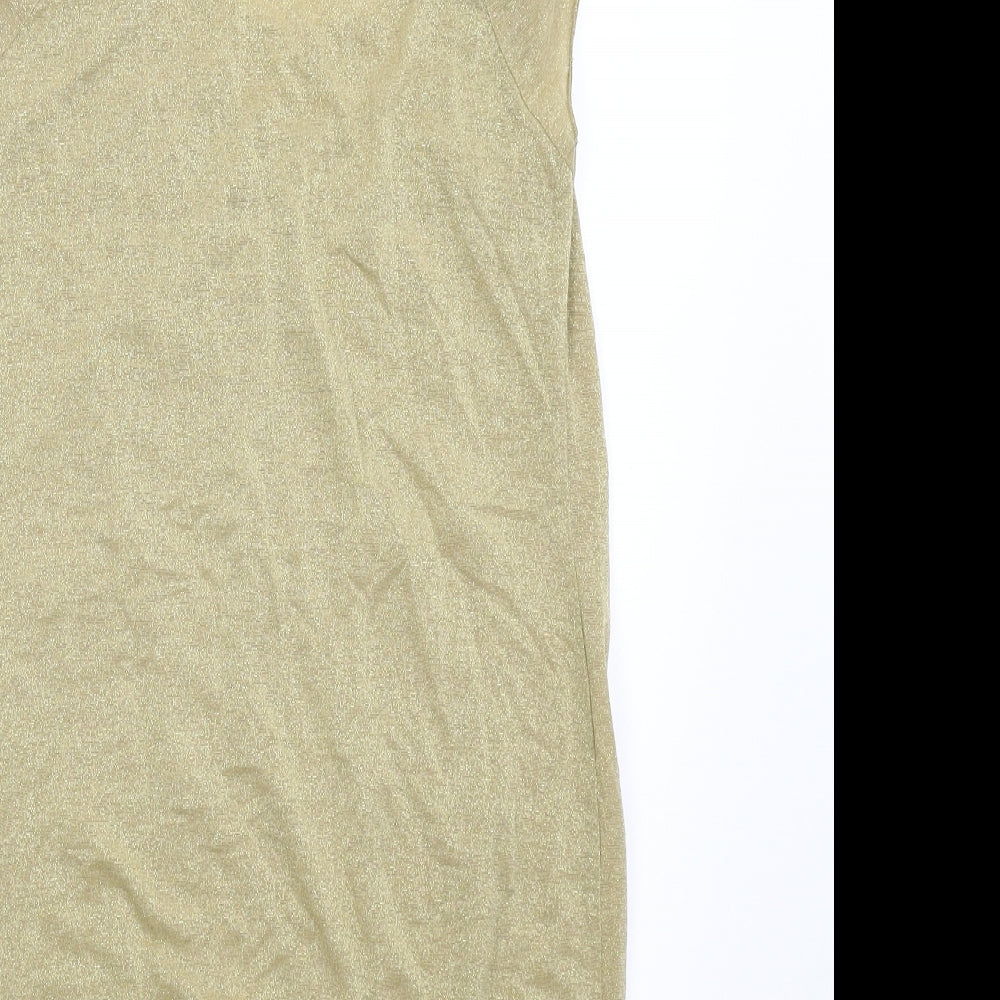Miso Womens Gold   Basic T-Shirt Size 10