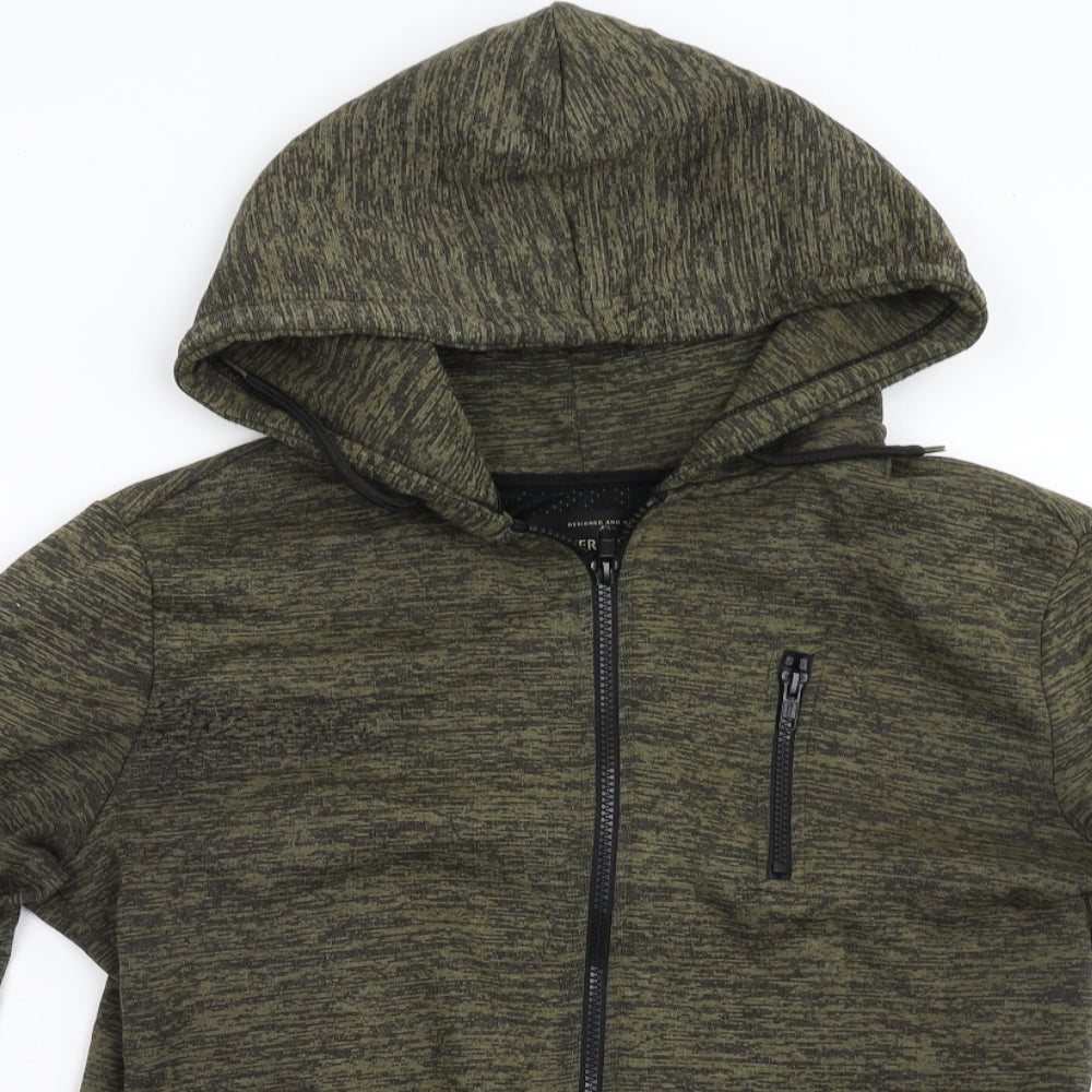 River Island Mens Green   Full Zip Hoodie Size XS
