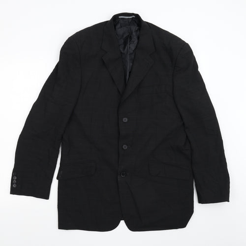 NEXT Mens Black Check  Jacket Suit Jacket Size 40