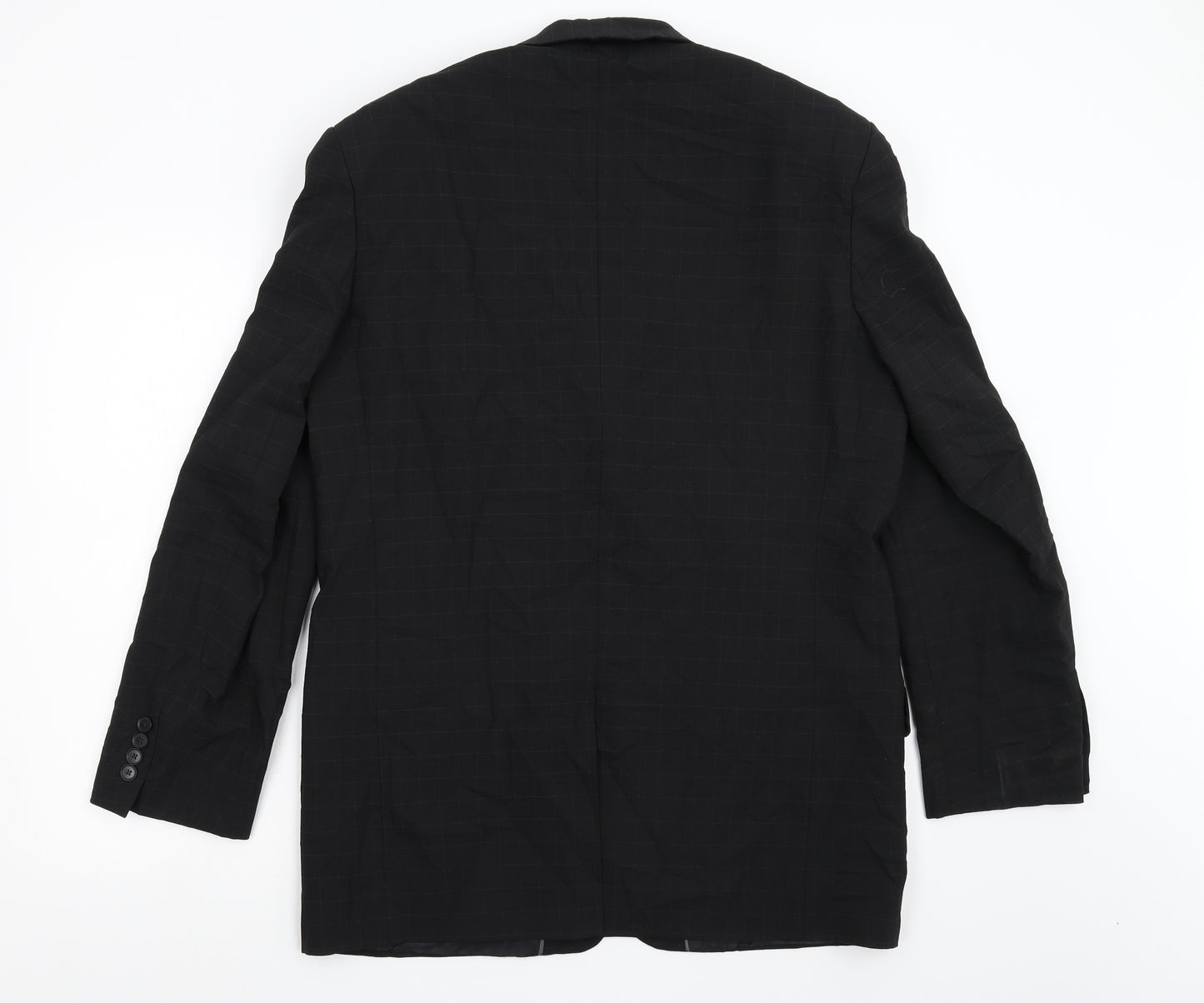 NEXT Mens Black Check  Jacket Suit Jacket Size 40