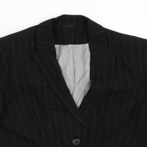 Principles Womens Black Striped  Jacket  Size 14