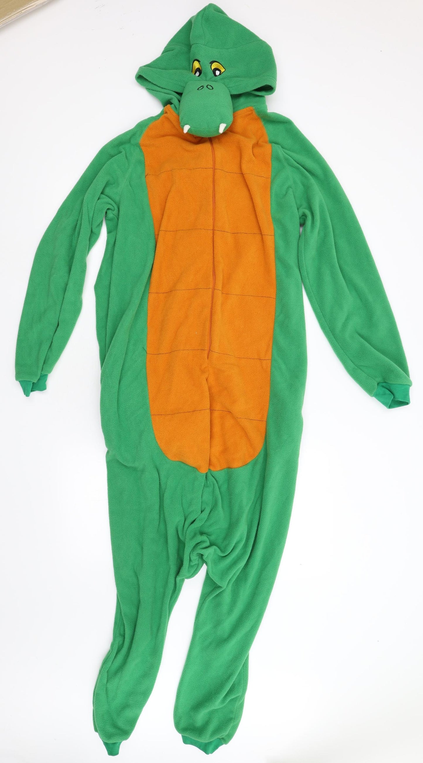 Cedar Wood State Mens Green Solid Fleece  One Piece Size M  - Crocodile Hood