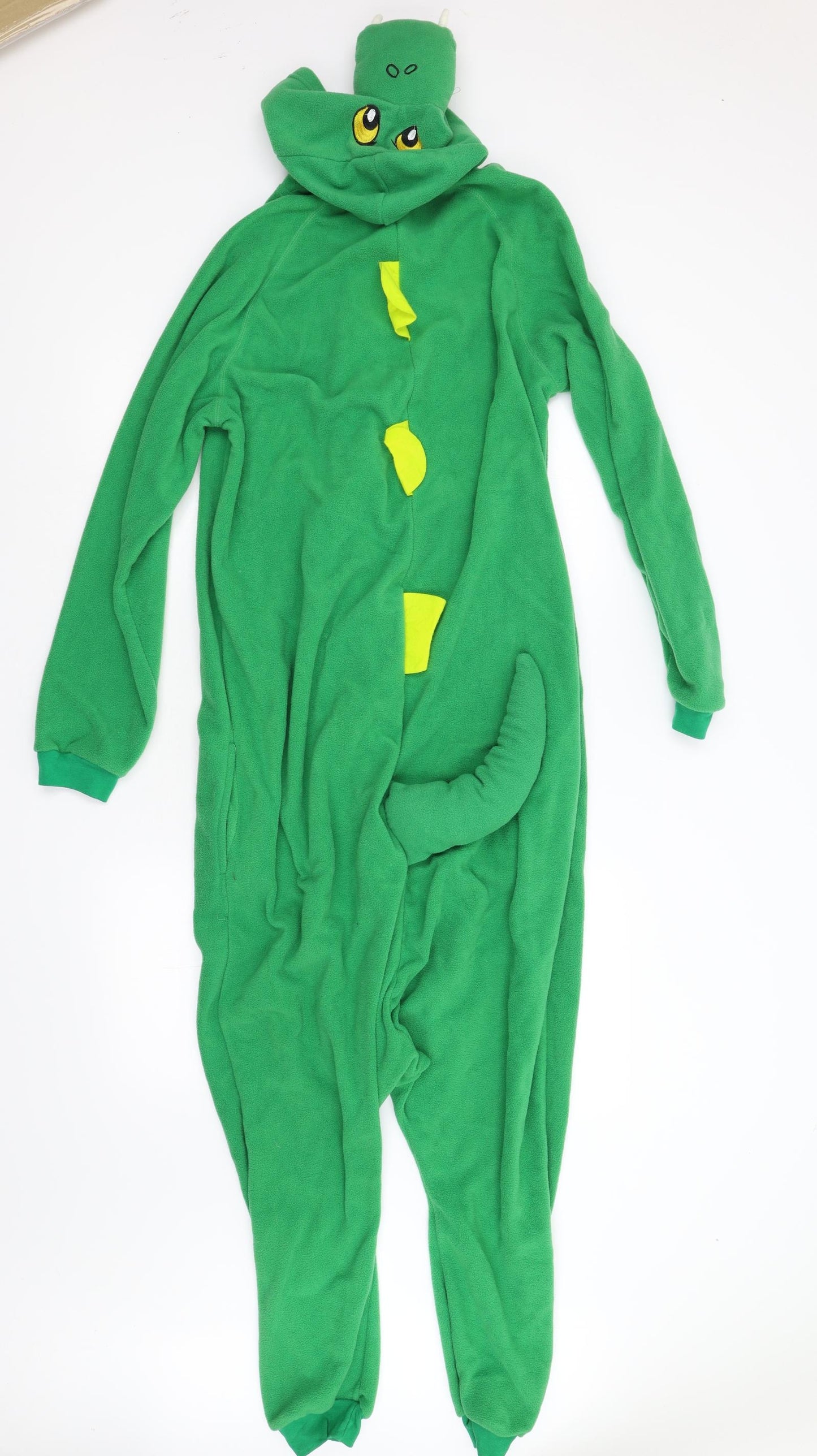 Cedar Wood State Mens Green Solid Fleece  One Piece Size M  - Crocodile Hood