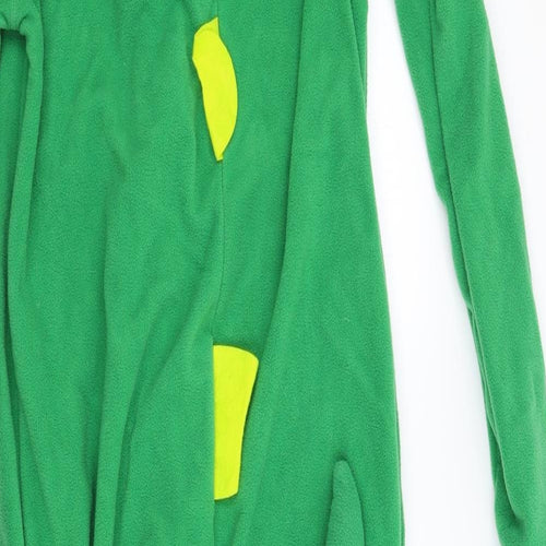 Cedar Wood State Mens Green Solid Fleece  One Piece Size M  - Crocodile Hood