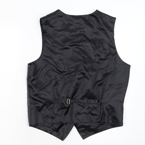 Debenhams Mens Grey Geometric  Jacket Suit Waistcoat Size M