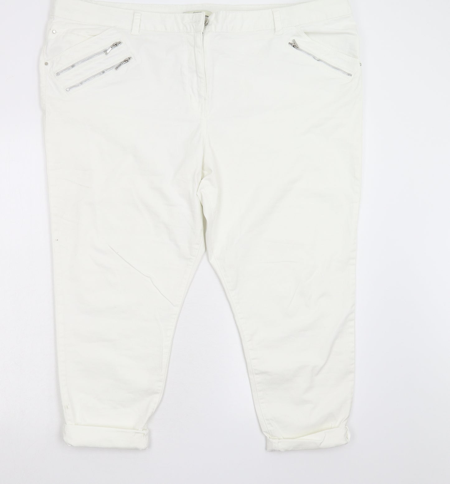 George Womens White  Denim Straight Jeans Size 22 L22 in