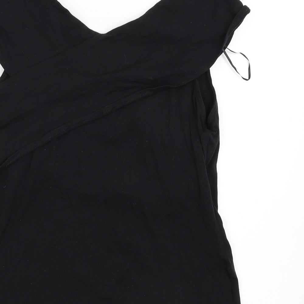 Papaya Womens Black   Basic T-Shirt Size 12