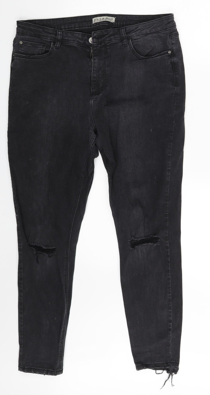 Denim Co. Womens Black Denim Skinny Jeans Size 14 L25 in