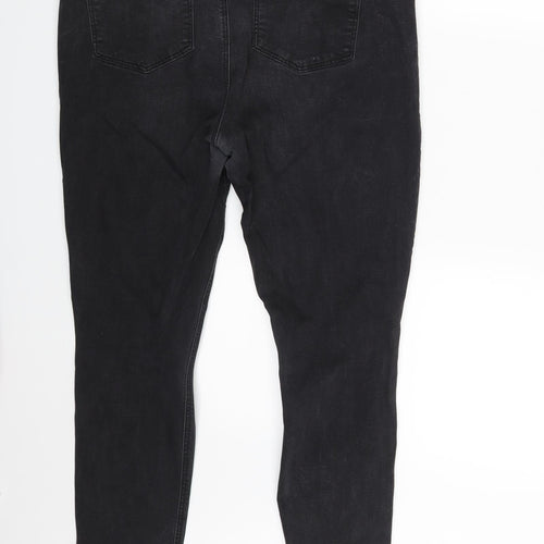 Denim Co. Womens Black  Denim Skinny Jeans Size 14 L25 in