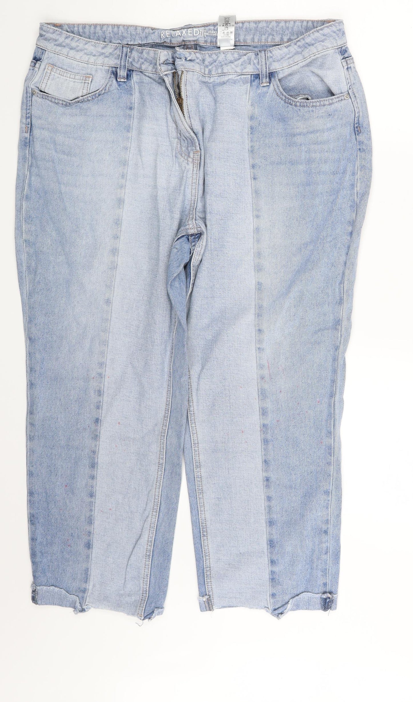 NEXT Womens Blue  Denim Cut-Off Shorts Size 18