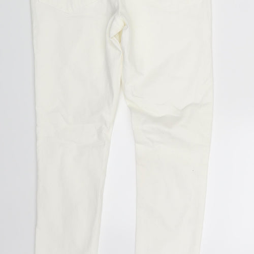 Denim & Co. Womens Ivory  Denim Skinny Jeans Size 10 L26.5 in
