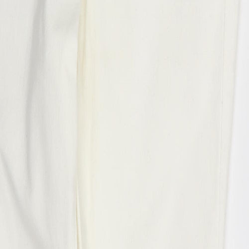 Denim & Co. Womens Ivory  Denim Skinny Jeans Size 10 L26.5 in