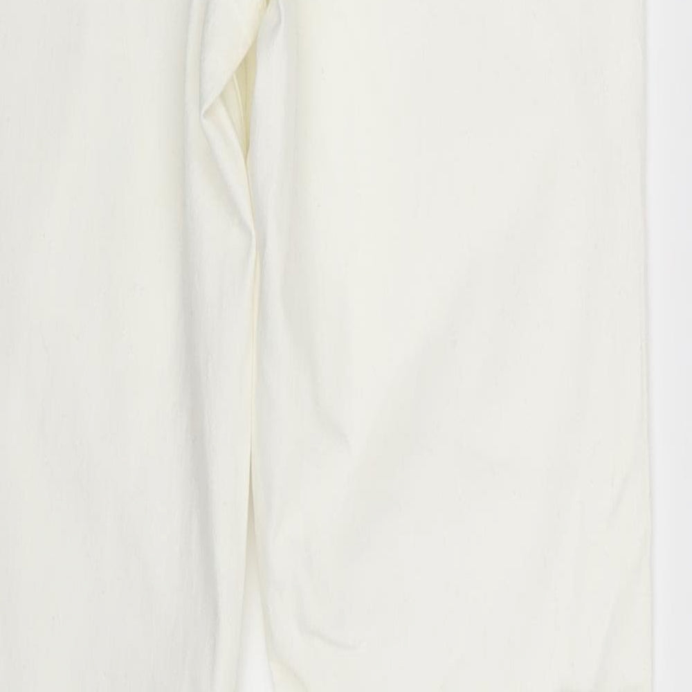 Denim & Co. Womens Ivory  Denim Skinny Jeans Size 10 L26.5 in