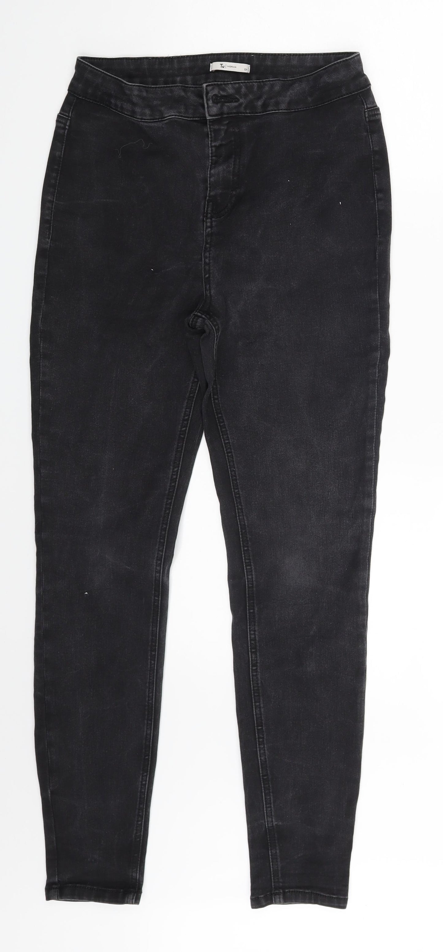 TU Womens Grey  Denim Skinny Jeans Size 12 L26 in