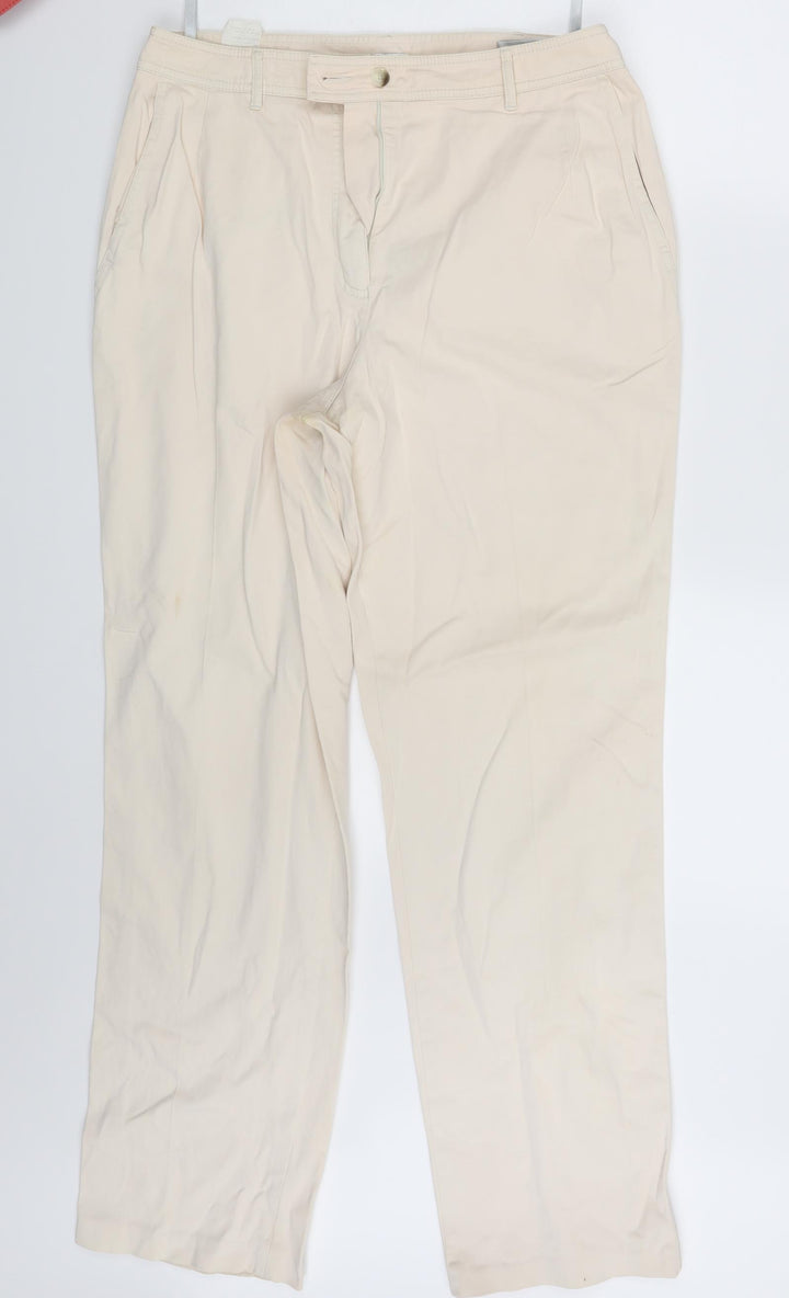 Bianca Womens Ivory Trousers Size 14 L28 in