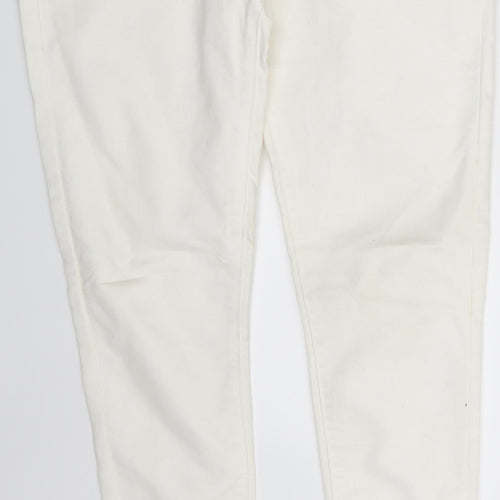 535 Womens Ivory  Denim Skinny Jeans One Size L30 in