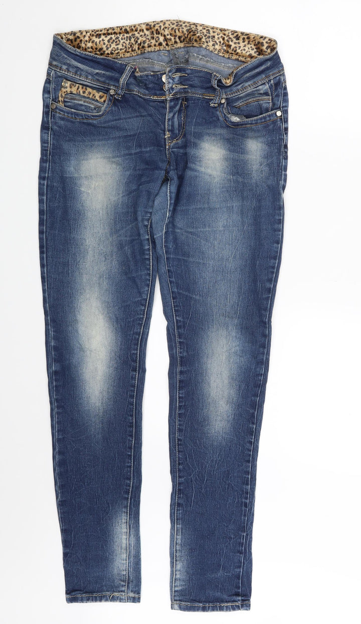 NP Womens Blue Denim Skinny Jeans One Size L30 in