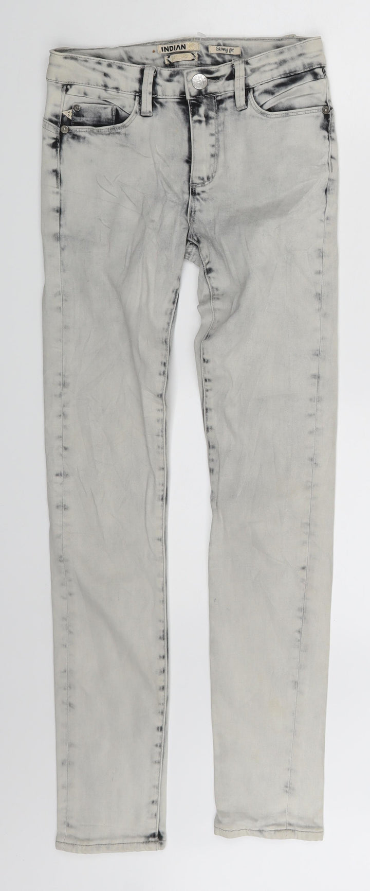 Indian Blue Jeans Womens White  Denim Skinny Jeans One Size L27 in