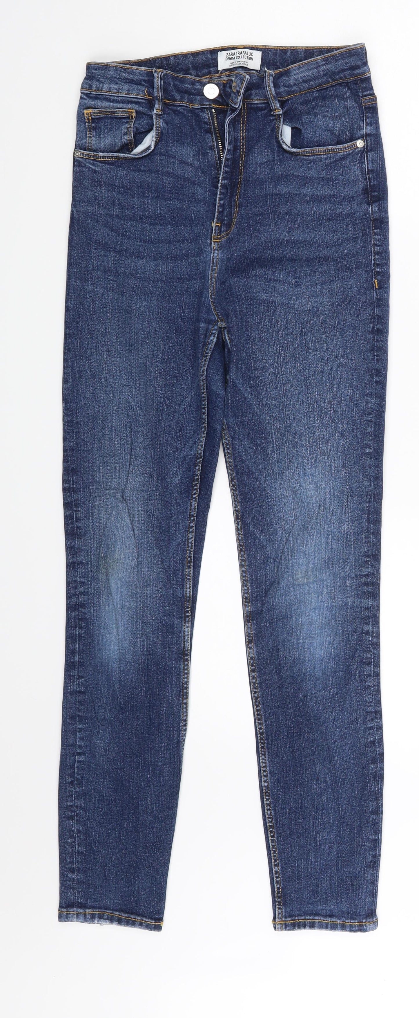 Zara Womens Blue  Denim Skinny Jeans Size 8 L25 in