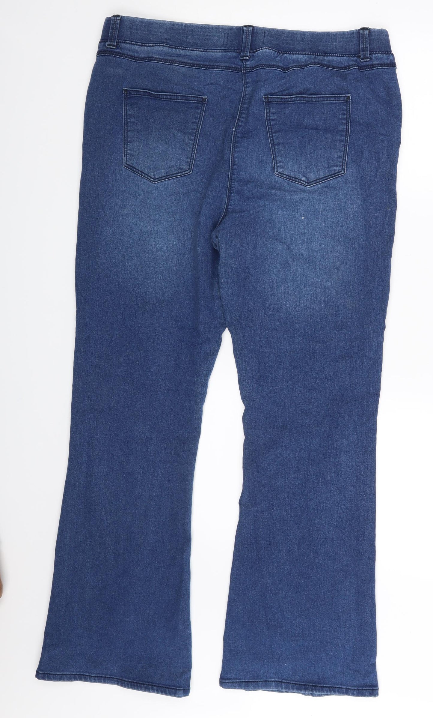 Simply Be Womens Blue  Denim Bootcut Jeans Size 16 L28 in