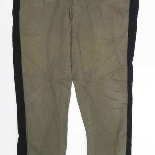 Denim Co. Womens Brown Striped Denim Skinny Jeans Size 12 L26 in