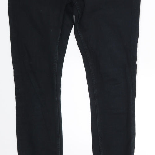 40 Womens Black  Denim Skinny Jeans One Size L29 in