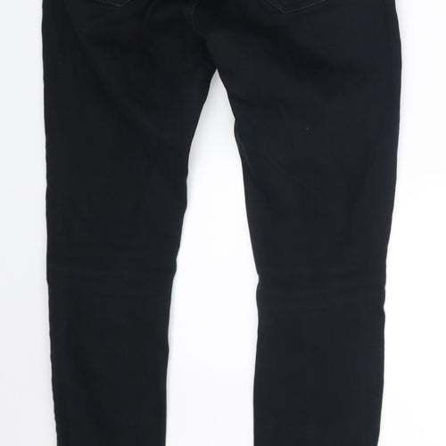 40 Womens Black  Denim Skinny Jeans One Size L29 in