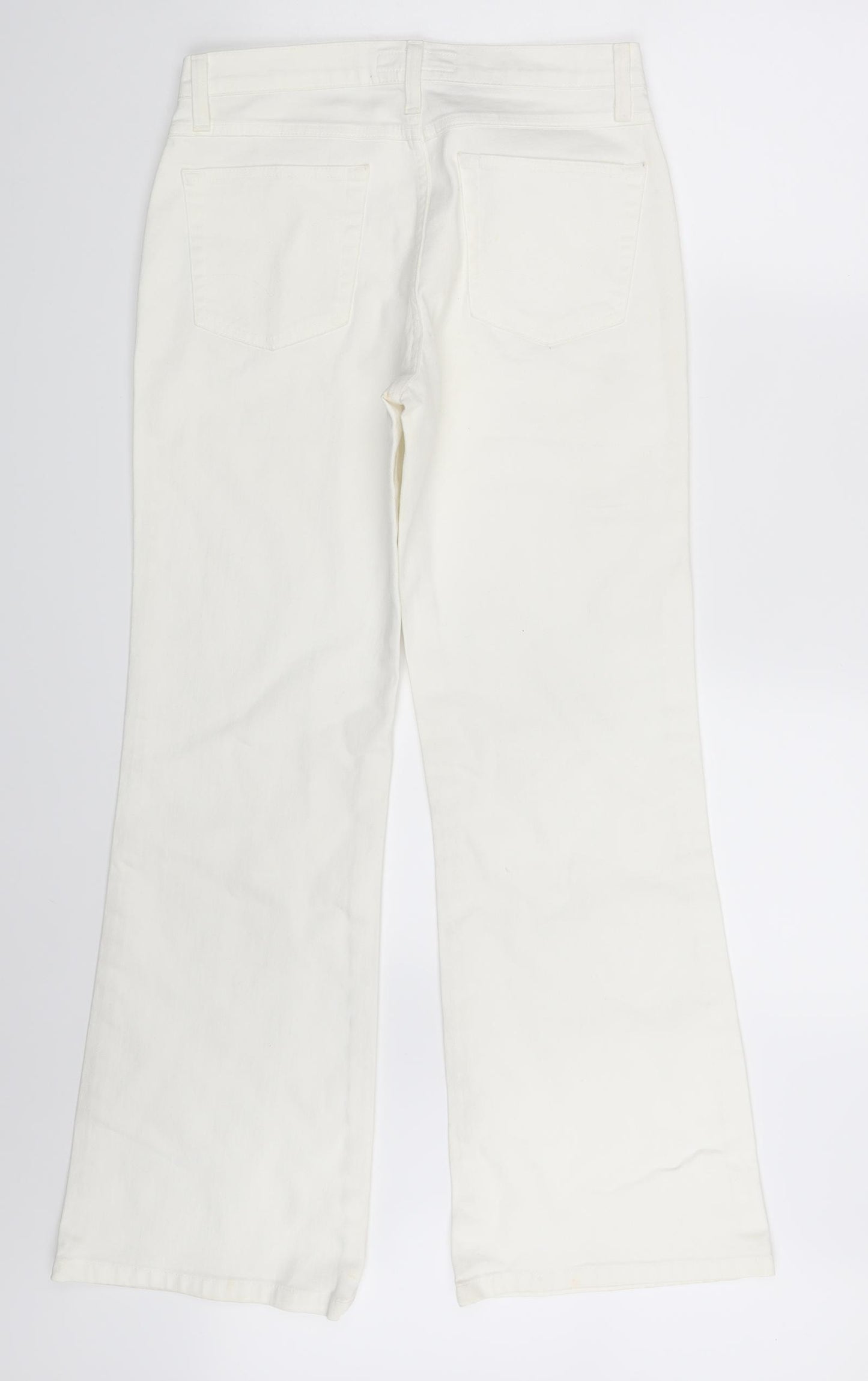 Per Una Womens Ivory  Denim Bootcut Jeans Size 10 L29 in