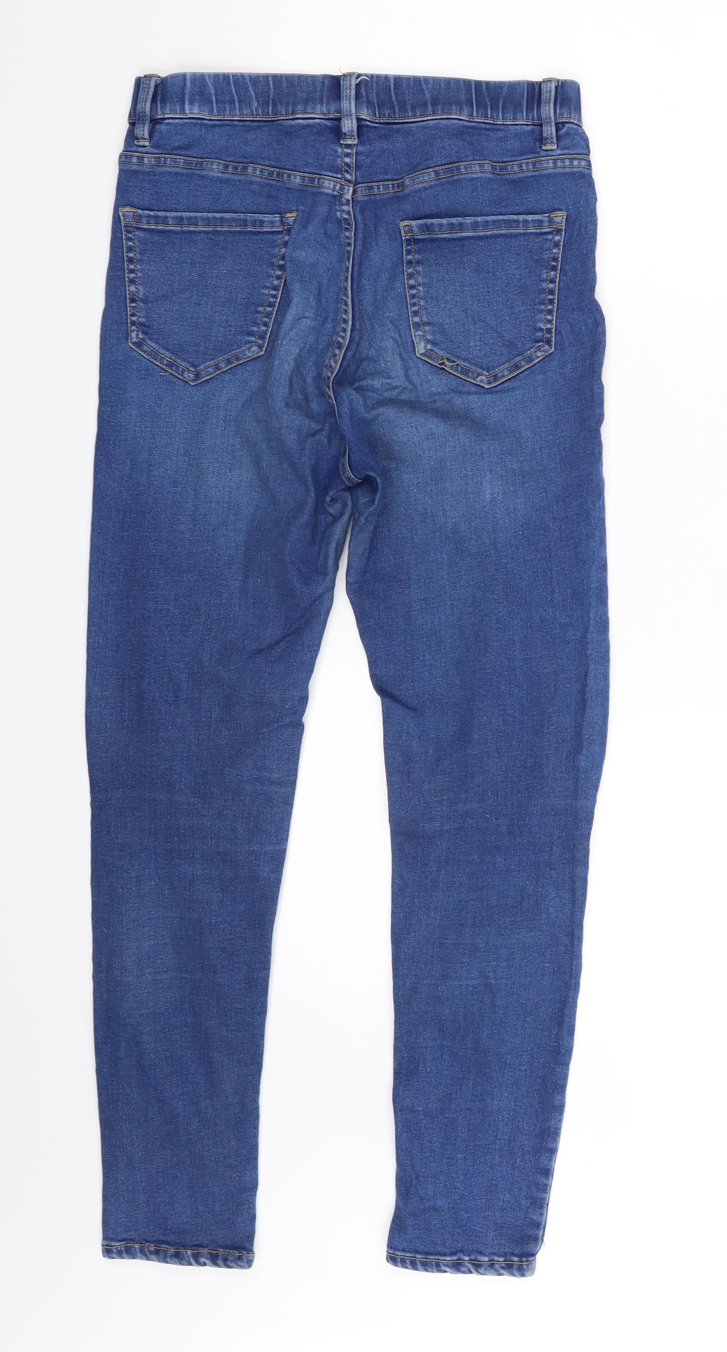 New Look Womens Blue  Denim Jegging Leggings Size 8 L24 in