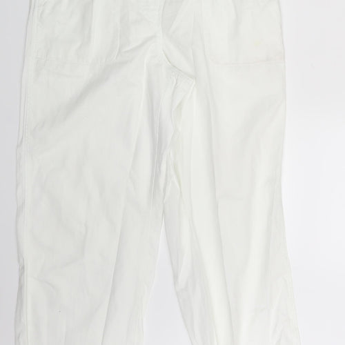 BM  Womens White   Sweatpants Trousers Size 10 L25 in