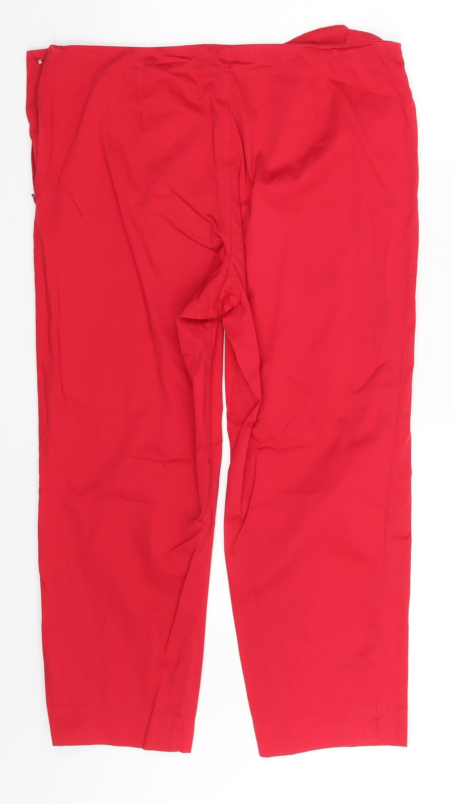 M&S Womens Red  Denim Capri Leggings Size 14 L21 in