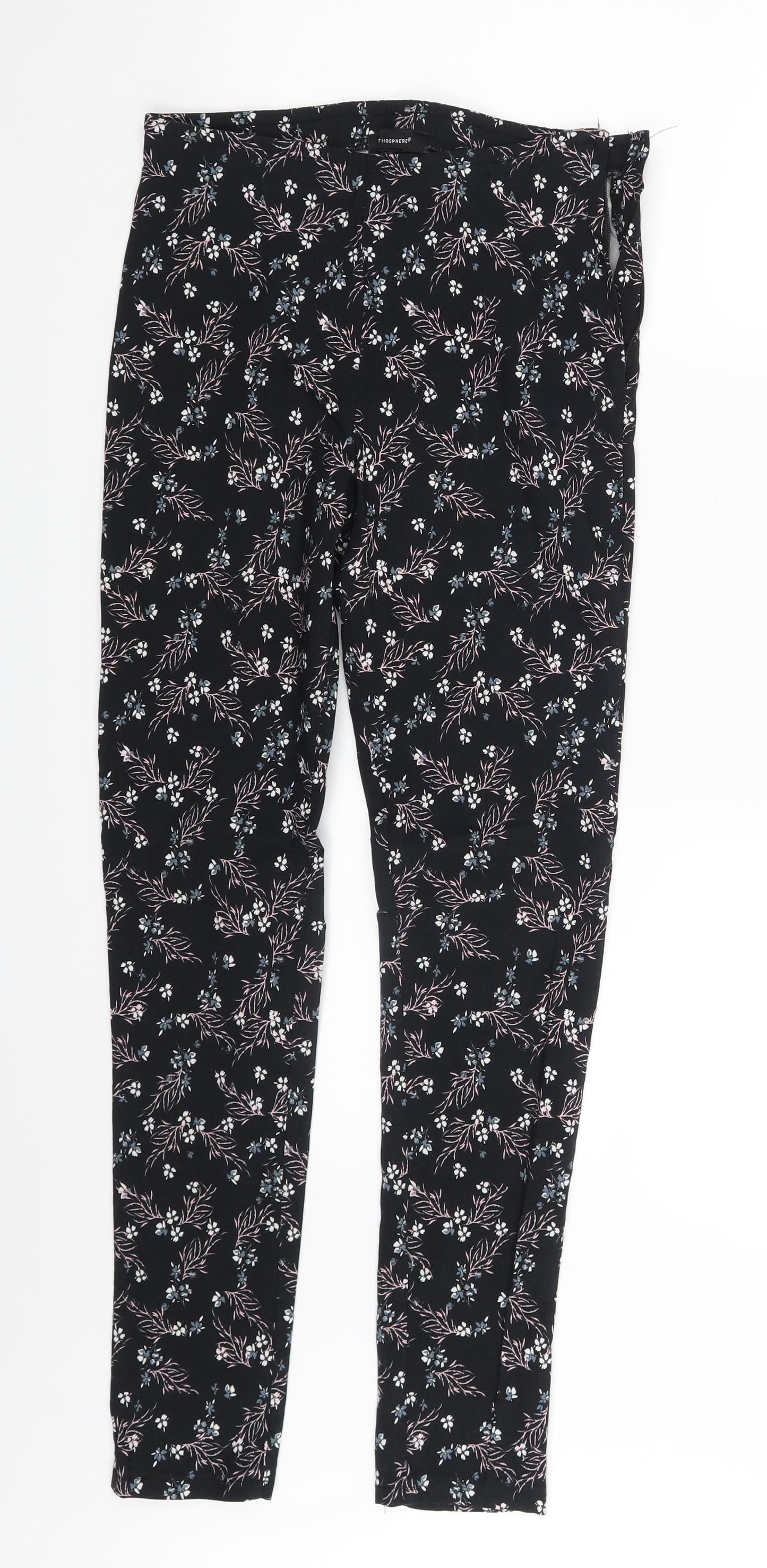 Atmosphere Womens Black Floral  Jegging Leggings Size 10 L26 in