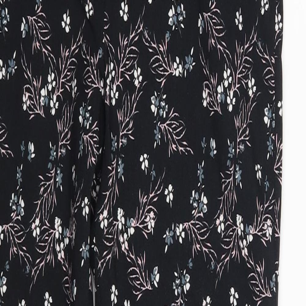 Atmosphere Womens Black Floral  Jegging Leggings Size 10 L26 in
