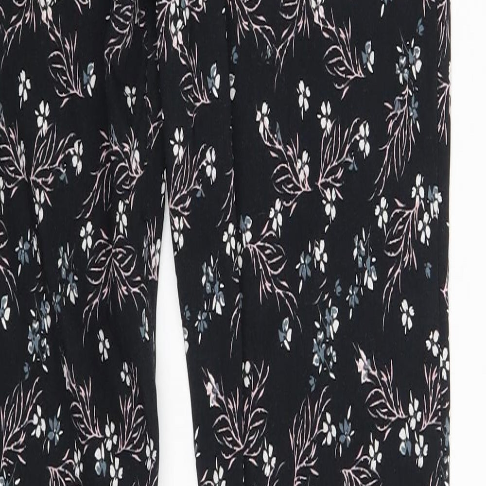 Atmosphere Womens Black Floral  Jegging Leggings Size 10 L26 in