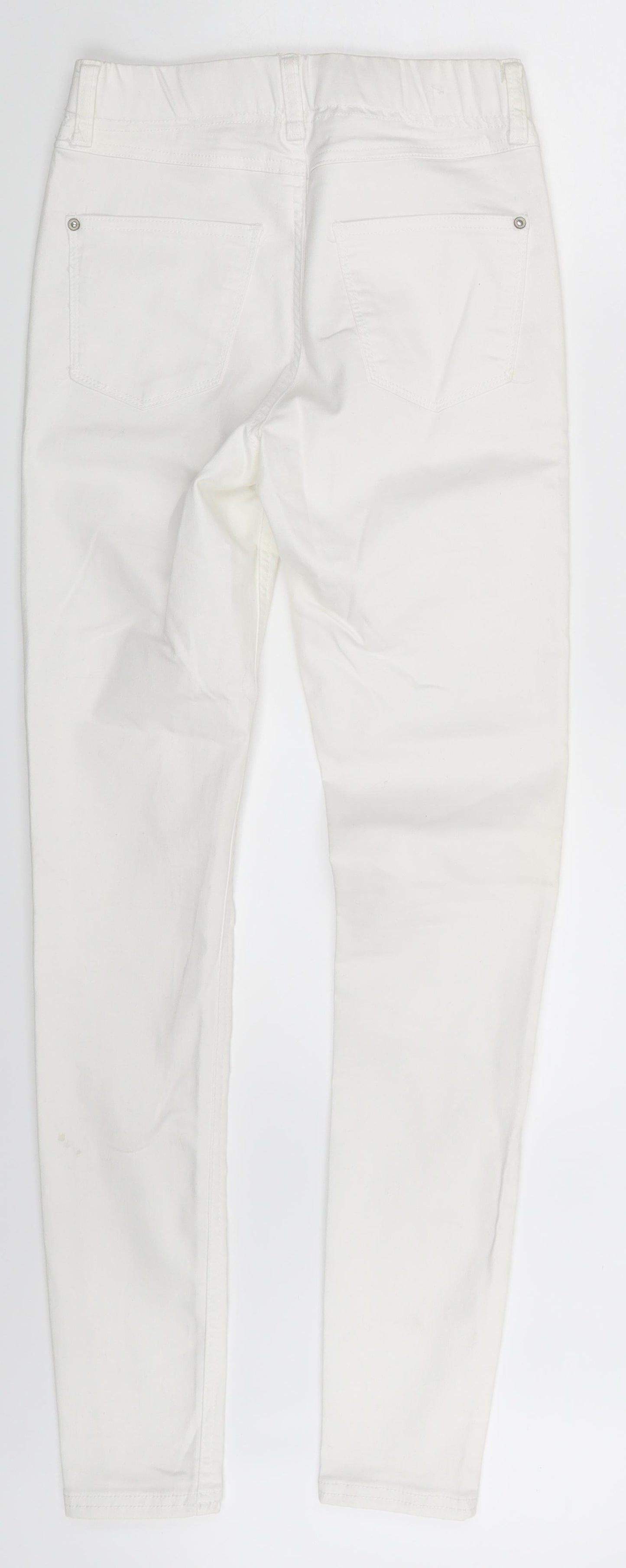 New Look Womens White  Denim Jegging Leggings Size 10 L28.5 in