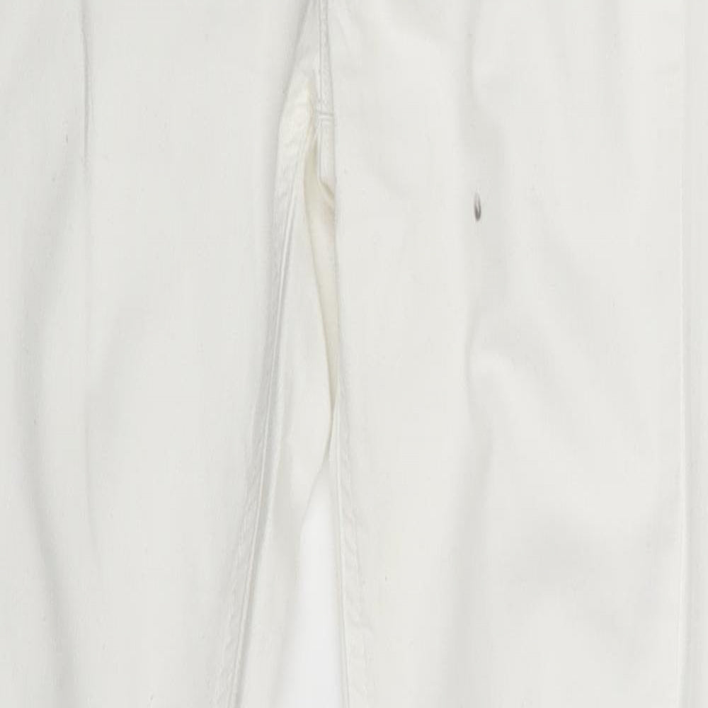 New Look Womens White  Denim Jegging Leggings Size 10 L28.5 in