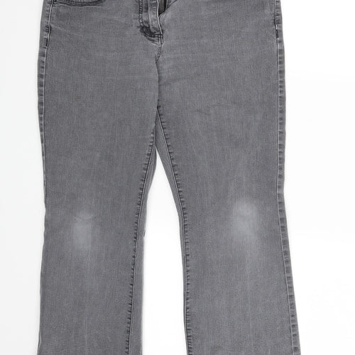 Cherokee Womens Grey  Denim Bootcut Jeans Size 8 L23 in