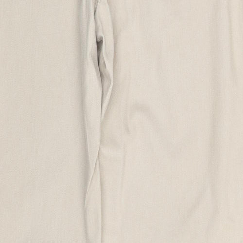 George Womens Beige  Denim Wide-Leg Jeans Size 14 L30 in