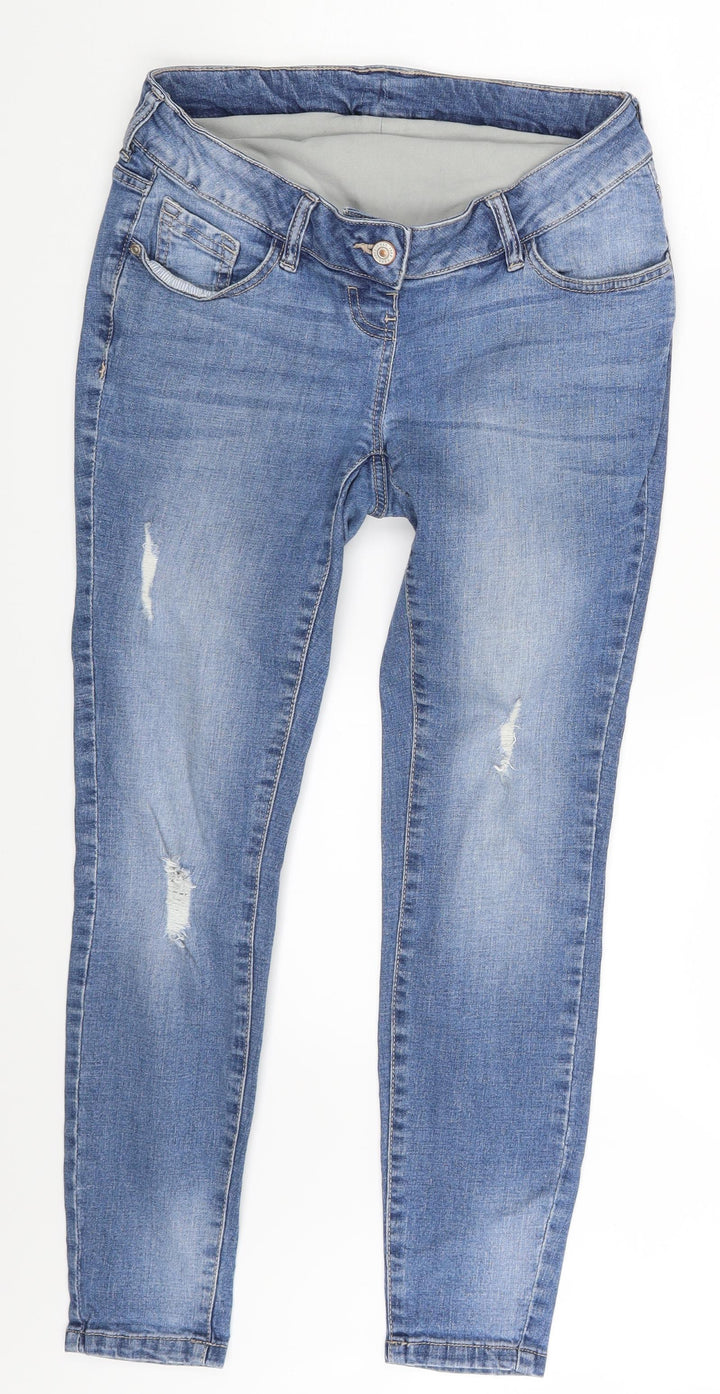 Preworn Womens Black  Denim Skinny Jeans One Size L25 in