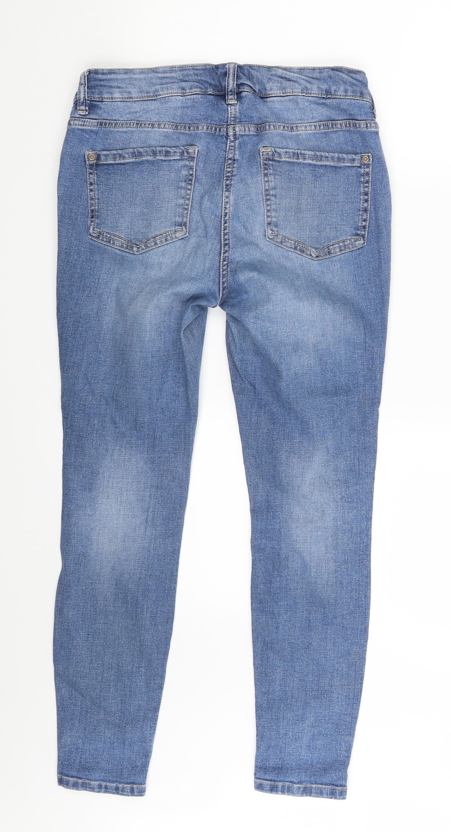 Preworn Womens Black  Denim Skinny Jeans One Size L25 in