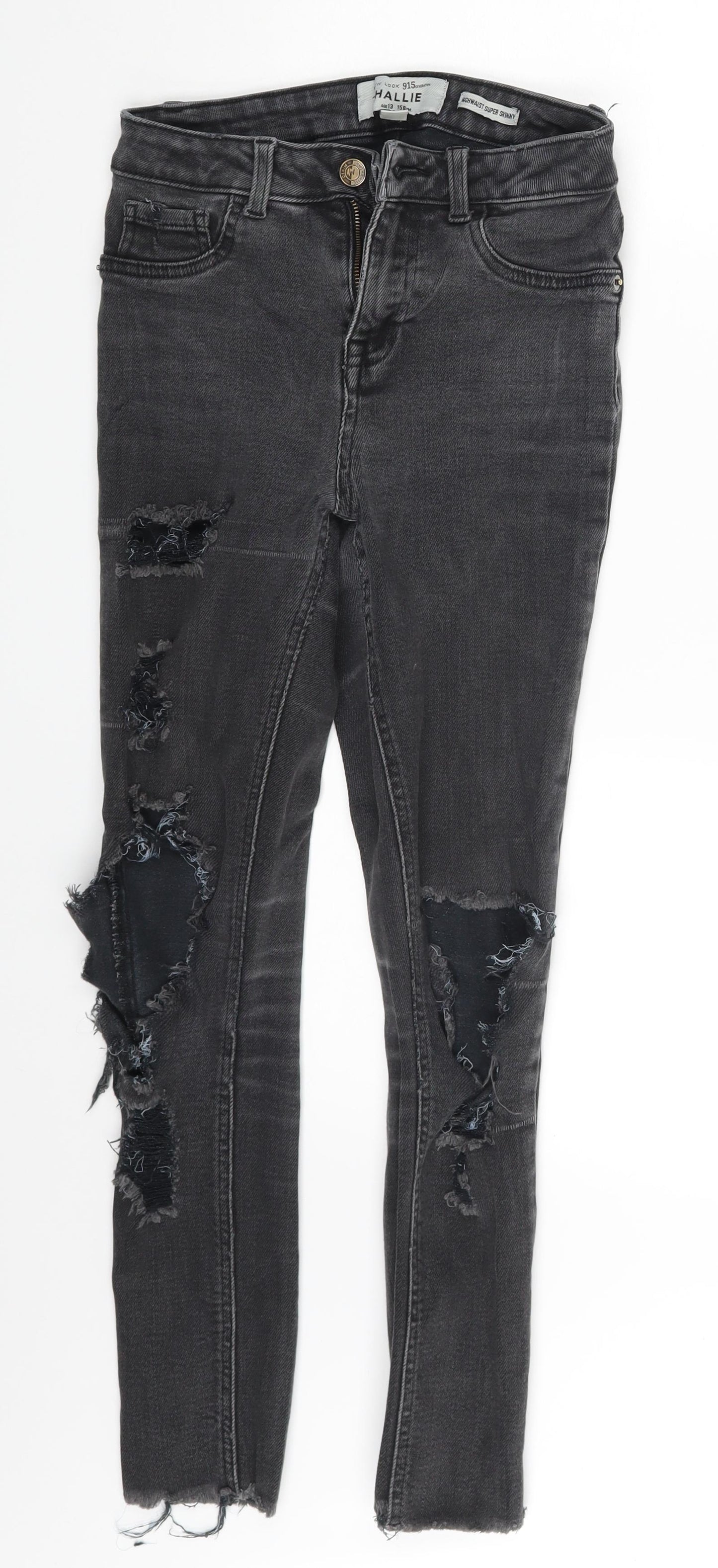 New Look Girls Grey  Denim Skinny Jeans Size 13 Years