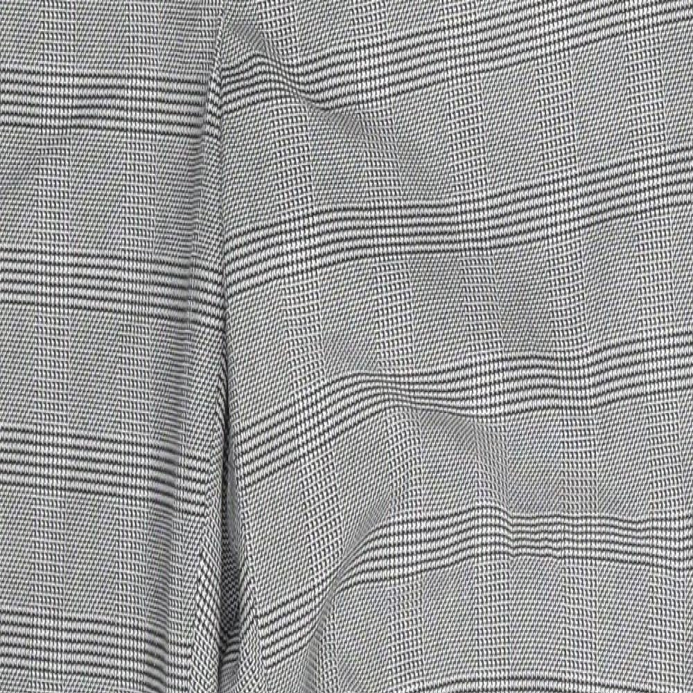H&M Womens Grey Check  Trousers  Size 10 L28.5 in