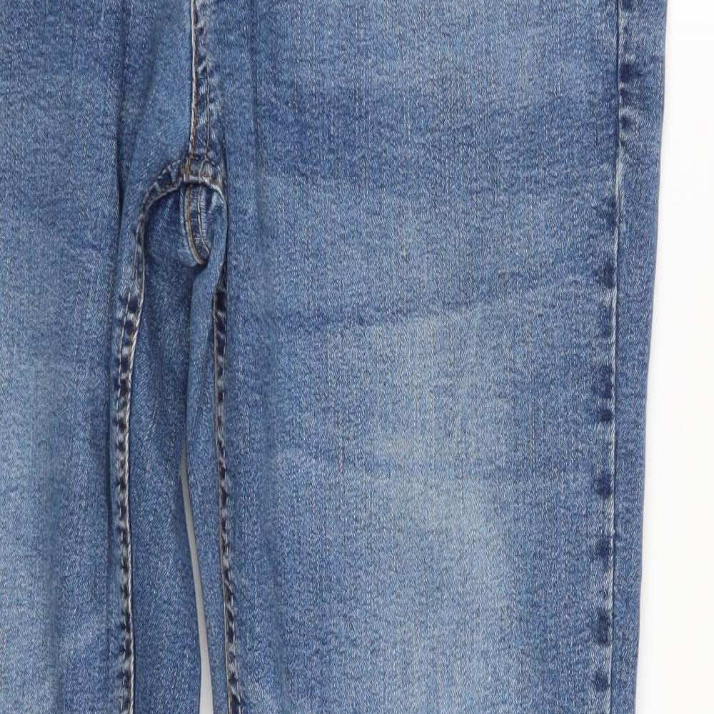 John Devin Mens Blue  Denim Straight Jeans Size 34 L34 in