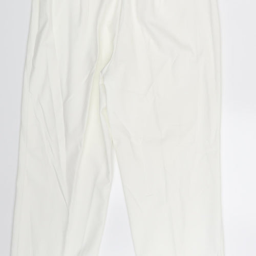 M&S Womens Ivory   Trousers  Size 14 L22.5 in